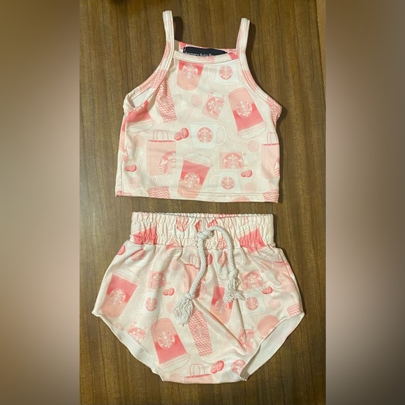 harpers boutique Other - Starbucks Harper’s Boutique infant toddler girls two piece outfit 18 month